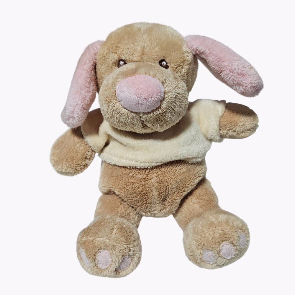 Baby Ganz Wee Tee Pink Dog 8 Inch Rattle Plush Baby Lovey Stuffed Animal Toy